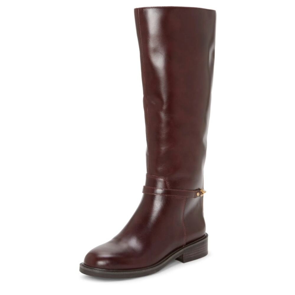 Vince Camuto Womens Adria Knee High Boot 6.5 M Narrow Calf Mahogany Leather NIB